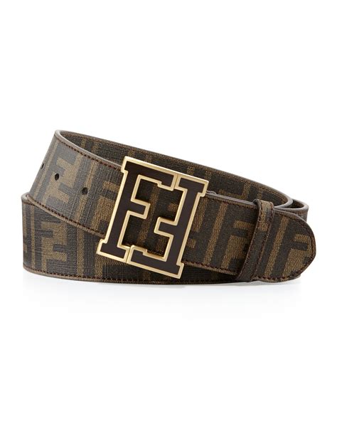 fendi zucca belt brown|Fendi zucca wallet for sale.